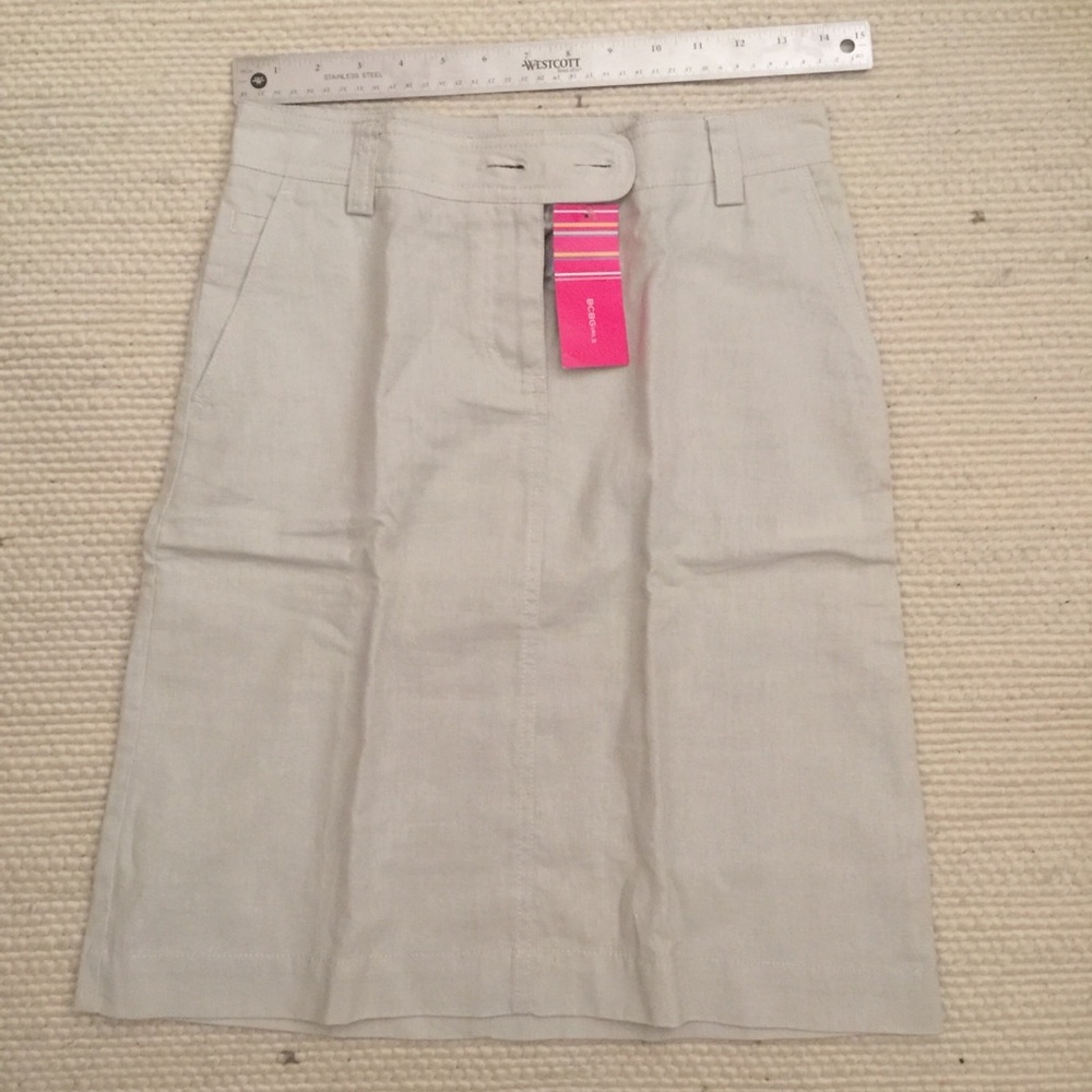 BCBGirls Linen A-Line Skirt